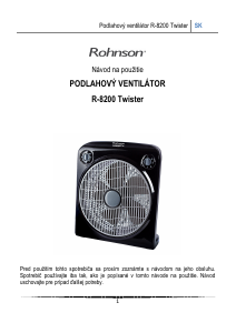 Návod Rohnson R-8200 Ventilátor
