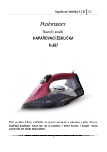 Manuál Rohnson R-387 Žehlička