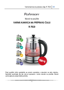 Návod Rohnson R-7610 Kanvica