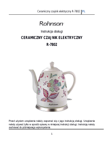 Instrukcja Rohnson R-7802 Czajnik