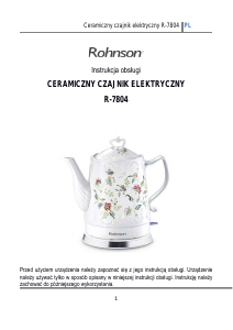 Instrukcja Rohnson R-7804 Czajnik