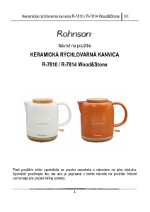 Návod Rohnson R-7810 Wood & Stone Kanvica