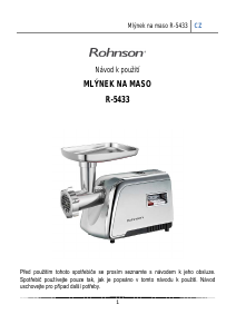 Manuál Rohnson R-5433 Mlýnek na maso
