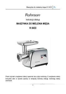 Instrukcja Rohnson R-5433 Maszynka do mielenia
