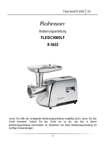 Bedienungsanleitung Rohnson R-5433 Fleischwolf