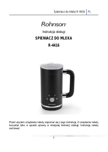 Instrukcja Rohnson R-4416 Spieniacz do mleka