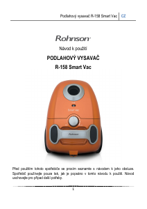 Manuál Rohnson R-158 Vysavač