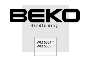 Handleiding BEKO WM 5555 T Wasmachine