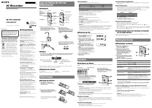 Bedienungsanleitung Sony ICD-U70 Diktiergerät