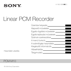 Használati útmutató Sony PCM-M10 Hangrögzítő