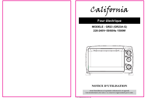 Mode d’emploi California GR23A-G Four