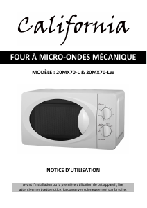 Mode d’emploi California 20MX70-L Micro-onde