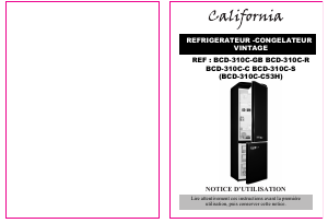 Mode d’emploi California BCD-310C-R Réfrigérateur combiné