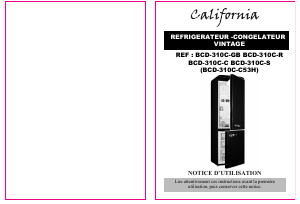 Mode d’emploi California BCD-310C-VC Réfrigérateur combiné