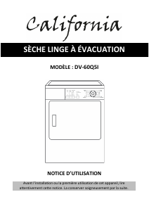 Mode d’emploi California DV-60Q5I Sèche-linge