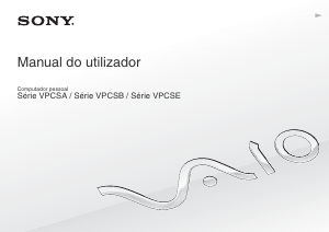 Manual Sony Vaio VPCSE1C9E Computador portátil