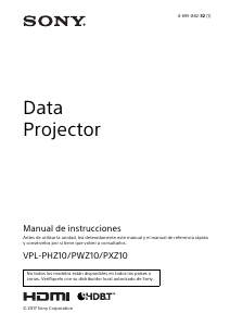 Manual de uso Sony VPL-PHZ10 Proyector