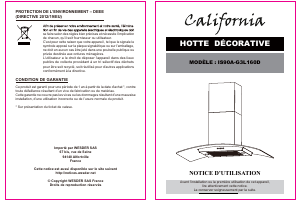 Mode d’emploi California IS90A-G3L160D Hotte aspirante