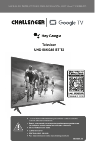 Manual de uso Challenger UHD 58KG85 BT T2 Televisor de LED