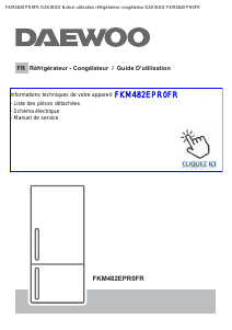 Mode d’emploi Daewoo FKM482EPR0FR Réfrigérateur combiné