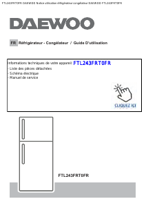 Mode d’emploi Daewoo FTL243FRT0FR Réfrigérateur combiné