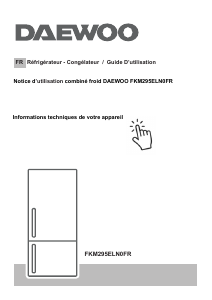 Mode d’emploi Daewoo FKM295ELN0FR Réfrigérateur combiné