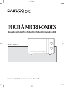Mode d’emploi Daewoo KOR-6L65S Micro-onde