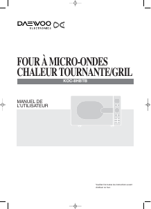 Mode d’emploi Daewoo KOC-8HBTB Micro-onde