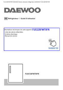 Mode d’emploi Daewoo FUS135FWT0FR Réfrigérateur