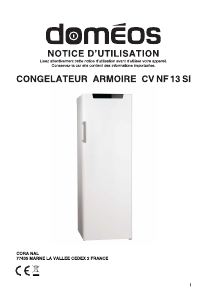 Mode d’emploi Doméos CVNF13SI Congélateur