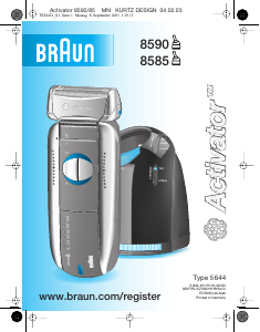 Mode d’emploi Braun 8585 Activator Rasoir électrique