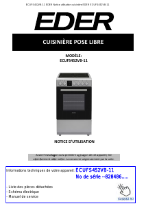 Mode d’emploi Eder ECUFS452VB-11 Cuisinière