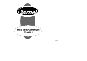 Mode d’emploi Eternal TE36HL1.2 Table de cuisson