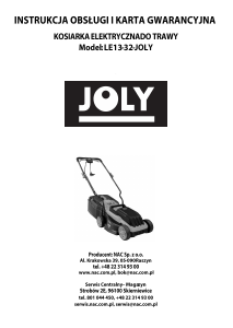 Instrukcja Joly LE13-32-JOLY Kosiarka