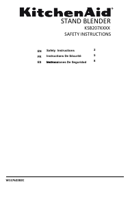 Manual de uso KitchenAid KSB2072BM Batidora