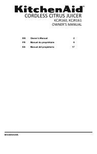 Mode d’emploi KitchenAid KCJR161BM Presse-agrumes