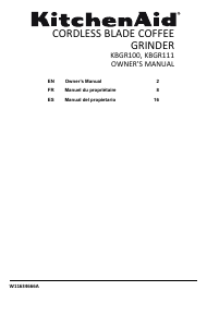 Manual de uso KitchenAid KBGR111BM Molinillo de café