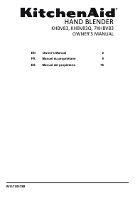 Mode d’emploi KitchenAid KHBV83BM Mixeur plongeant
