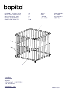 Manual de uso Bopita Carus Corralito de niño