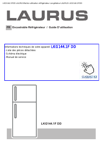 Mode d’emploi Laurus LKG144.1FDD Réfrigérateur combiné
