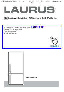 Mode d’emploi Laurus LKG178E NF Réfrigérateur combiné
