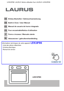 Handleiding Laurus LEB10PBK Oven