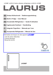 Bedienungsanleitung Laurus LKS88F Kühlschrank