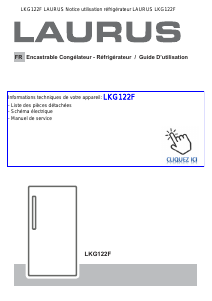 Mode d’emploi Laurus LKG122F Réfrigérateur