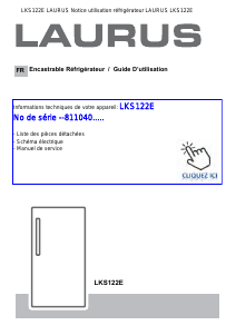 Mode d’emploi Laurus LKS122E Réfrigérateur