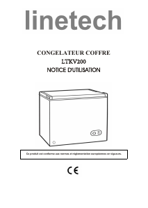 Mode d’emploi Linetech LTKV200 Congélateur