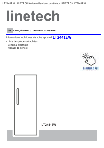 Mode d’emploi Linetech LT2441EW Congélateur