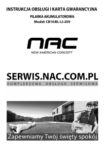 Instrukcja NAC CB10-BL-LI-20V Piła łańcuchowa