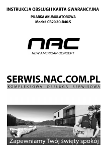 Instrukcja NAC CB20-30-B40-S Piła łańcuchowa