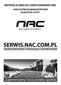 Instrukcja NAC CE18-35-N-P1 Piła łańcuchowa